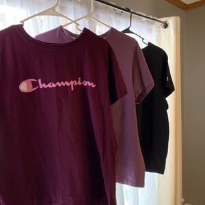 Lot of three champion women’s 2x tee shirts great used condition